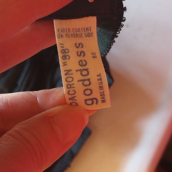 Dacron Goddess 88 Black Floral Lace Padded Bra. 34A. Nylon & Spandex - Picture 5 of 6